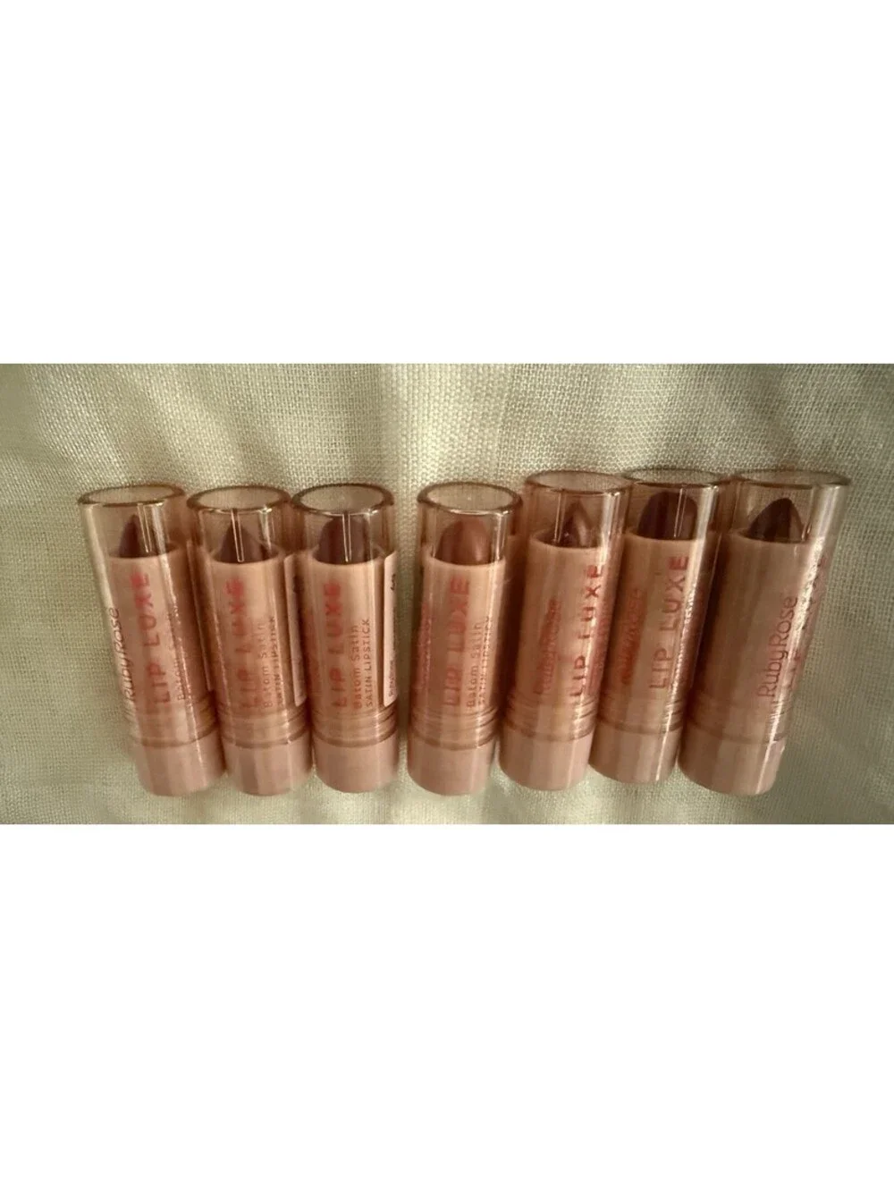 Ruby Rose Lip Luxe Satin Lipstick Lot of 7 Assorted Shades 4g